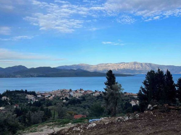 Stunning sea view from the Nikiana Sea View Land Lefkada, highlighting its prime location and potential for villa development.