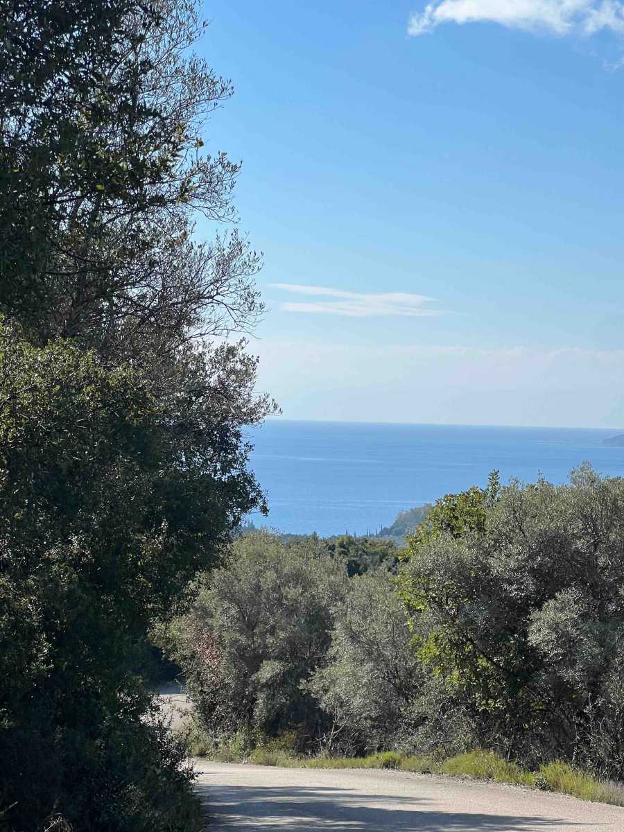 Serene sea view from the Ammouso Bay Lefkada Land, showcasing its spectacular beachfront location