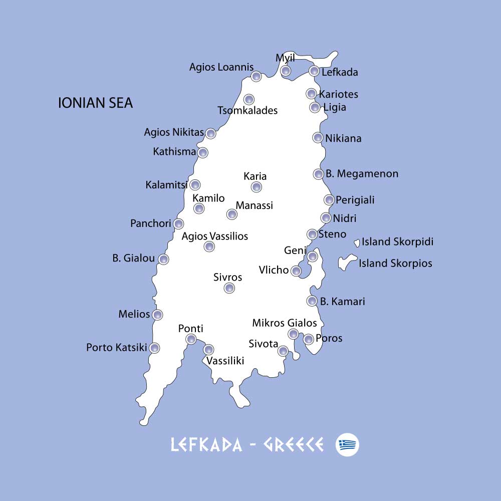 Real Estate Lefkada Map - Explore All Areas